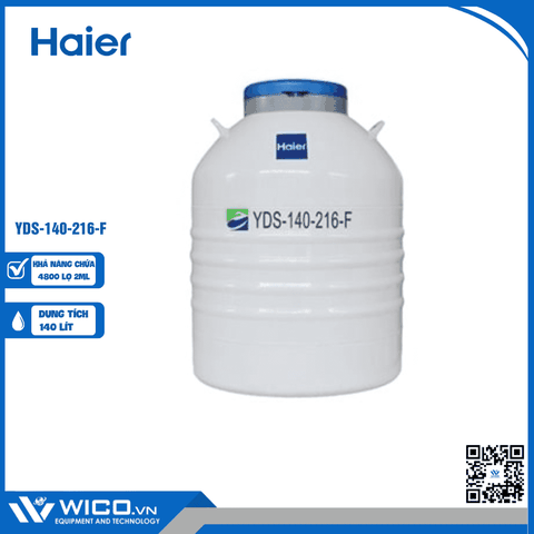 Bình Đựng Nitơ Lỏng 140 Lít Haier YDS-140-216-F