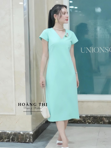 ĐẦM SUÔNG CỔ TIM TAY CON