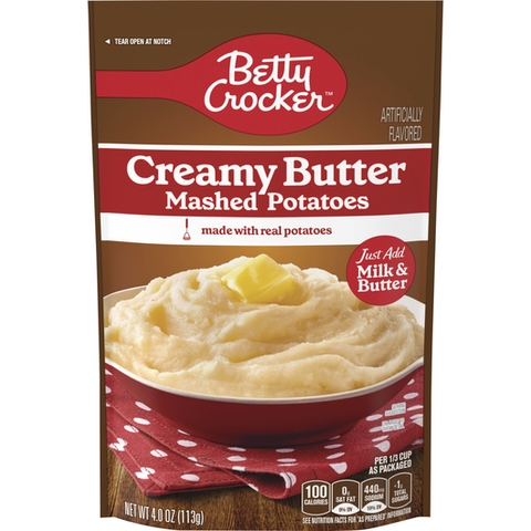 Khoai Tây Nghiền Bơ Kem Betty Crocker Creamy Butter Mashed Potatoes, Gói 113g (4 Oz.)