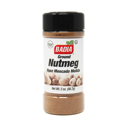 Nhục Đậu Khấu Xay Mịn Badia Ground Nutmeg, Kosher, Lọ 56.7g (2 Oz.)