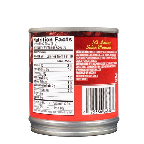 Ớt Chipotle Ngâm Sốt Adobo Chipotle Embasa Peppers In Adobo Sauce (Hộp 198gr, 7 Oz)