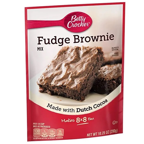 Bột Bánh Fudge Brownie Pha Sẵn Betty Crocker Fudge Brownie Mix Dutch Cocoa, Gói 290g