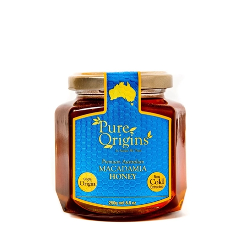 Mật Ong Hoa Mắc Ca Pure Origins Cao Cấp Australian Macadamia Honey, Lọ 250g