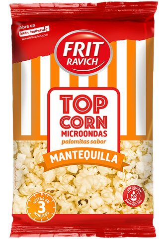 Bắp Rang Bơ Lò Vi Sóng (Bỏng Ngô) Frit Ravich Microwave Popcorn Butter Flavour, Gói 90g