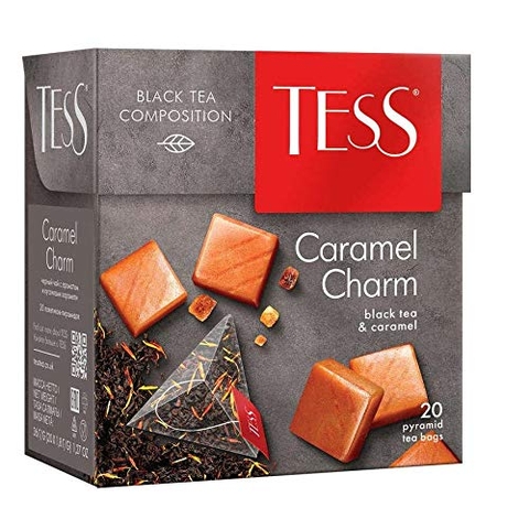 Trà Đen Thảo Mộc Vị Caramel Charm Tess, Hộp 20 Túi Lọc Kim Tự Tháp