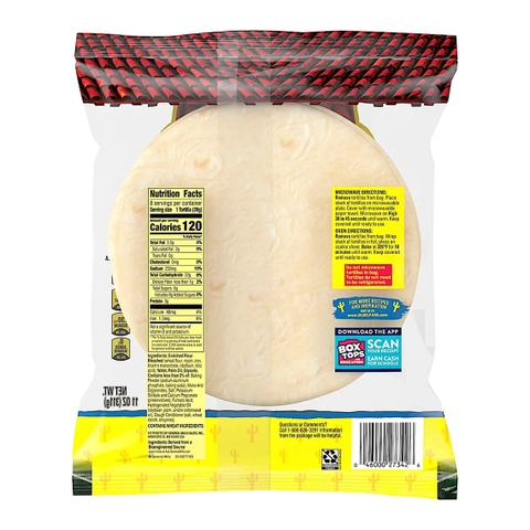 Vỏ Bánh Tortilla Làm Burrito Old El Paso Flour Tortillas For Burritos , Gói 8 Vỏ Cỡ 18cm (311g, 11 Oz.)