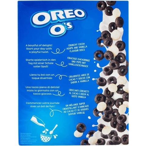 Bánh Ngũ Cốc Ăn Sáng Oreo O's Cocoa Hoops Vanilla Cereal, Hộp 320g (10 Khẩu Phần 30g)