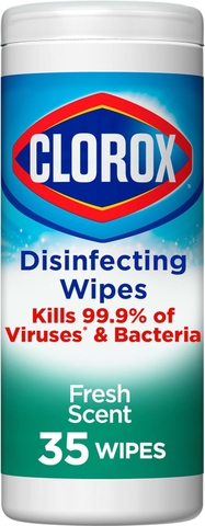 Khăn Lau Khử Khuẩn Clorox Disinfecting Wipes Fresh Scent, Hộp 35 Miếng 17.78 x 20.32 cm (7