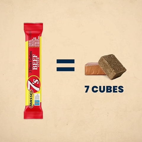 Viên Gia Vị Bò Cho Người Ăn Kiêng Massel Stock Cubes Beef , Gói 35g (7 Viên)