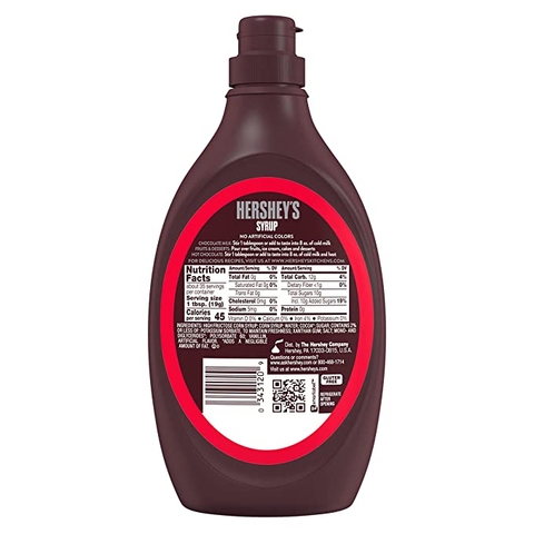 Sốt Socola Hershey's Syrup Genuine Chocolate Flavor, Chai 680g (24 Oz.) 1 Lb. 8 Oz.