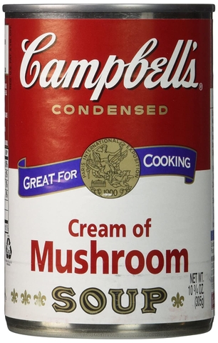 Súp Kem Nấm Cô Đặc Đóng Hộp Campbell's Condensed Cream of Mushroom Soup, Hộp 298g (10.5 Oz.)