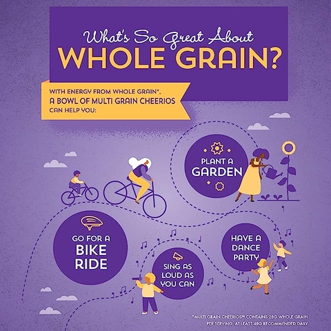 Bánh Ngũ Cốc Đa Hạt Bổ Sung Vitamin Và Khoáng Chất General Mills Cheerios Multi-Grain, Hộp 340g (12 Oz.)
