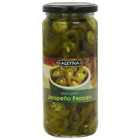 Ớt Jalapeno Xắt Lát ALEYNA Jalapeno Peppers Sliced Green, Lọ 480g