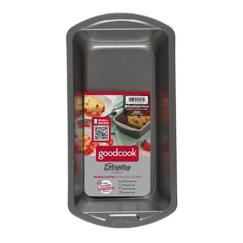 Khuôn Nướng Chống Dính GoodCook 04025 8 In. x 4 In. (20 Cm x 10 Cm) Non-Stick Loaf Pan