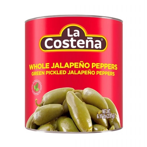 Ớt Jalapeno Nguyên Trái Ngâm Dấm La Costena Whole Jalapeno Peppers, Lon 2.8kg