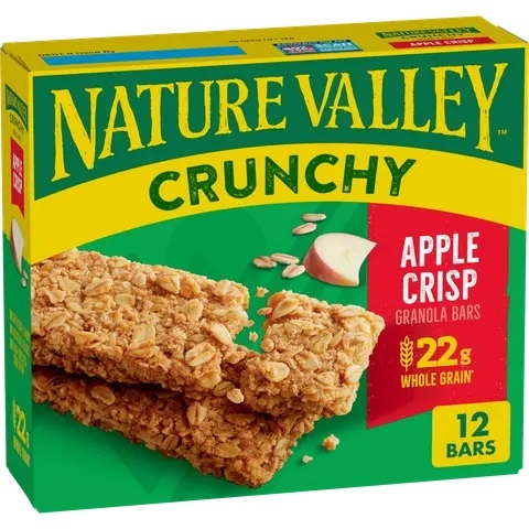 Thanh Ngũ Cốc Táo Giòn Nature Valley Apple Crisp Granola Bars, Hộp 12 Thanh (Hộp 253g)