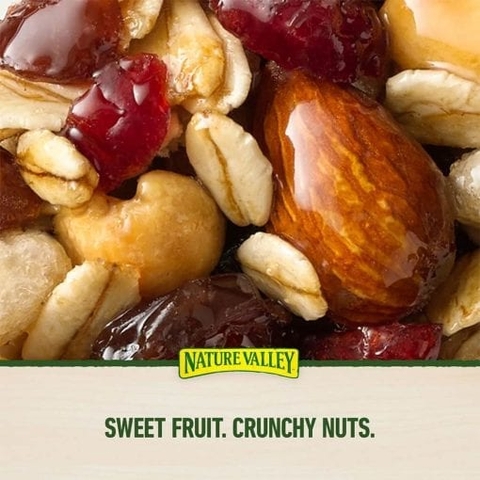 Thanh Ngũ Cốc Trái Cây, Hạt Nature Valley Fruit & Nut Trail Mix Chewy Granola Bar, Hộp 6 Thanh x 35g