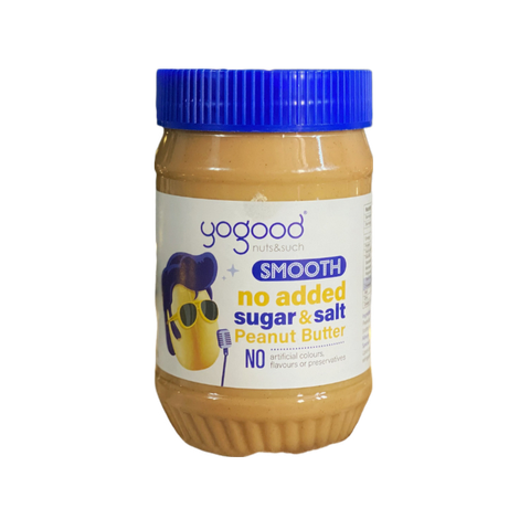 Bơ Đậu Phộng Mềm Mịn Không Đường Yogood No Added Sugar Smooth Peanut Butter, Hộp 453g