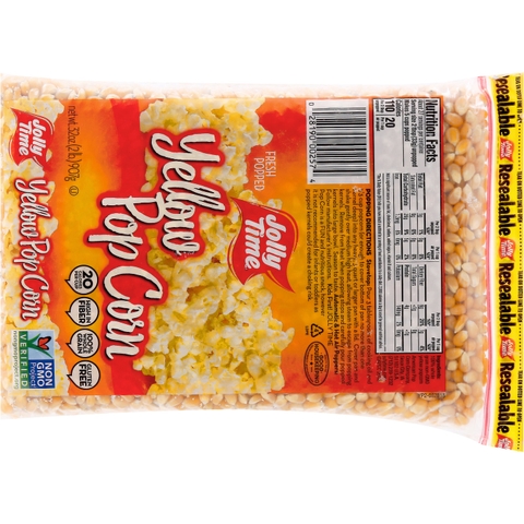 Bỏng Ngô Nổ Lò Vi Sóng Không Biến Đổi Gene JOLLY TIME Non-GMO Yellow Popping Corn Kernels, Gói 907g (32 Oz.)