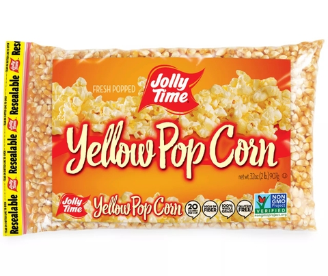 Bỏng Ngô Nổ Lò Vi Sóng Không Biến Đổi Gene JOLLY TIME Non-GMO Yellow Popping Corn Kernels, Gói 907g (32 Oz.)