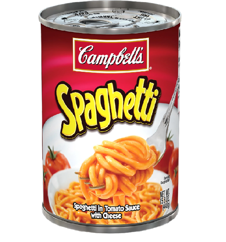 Mì Ý Phô Mai Đóng Lon Campbell's Spaghetti in Tomato Sauce with Cheese, Hộp 448g (15.8 Oz.)