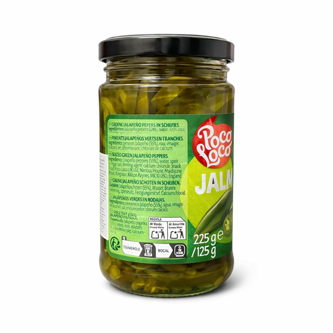 Ớt Xanh Jalapeno Xắt Lát Poco Loco Green Jalapeno Slices, Lọ 125g