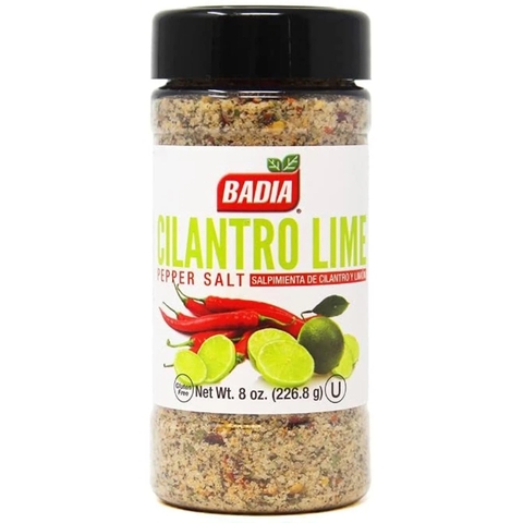 Muối Ớt Tiêu Ngò Chanh Badia Cilantro Lime Pepper Salt - Kosher, Chai 226.8g