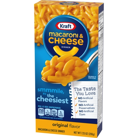 Nui Phô Mai Kraft Original Macaroni and Cheese Dinner, Hộp 206g (7.25 Oz.)