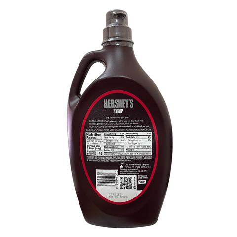 Sốt Socola Không Béo Hershey's Syrup Genuine Chocolate Flavor, Chai to 1.36kg