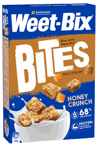 Bánh Ngũ Cốc Ăn Sáng Weet-Bix Bites Vị Mật Ong Giòn Giàu Chất Xơ Ít Đường, Hộp 500g