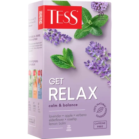 Trà Hoa Thảo Mộc Thư Giãn Và Cân Bằng Nội Tâm Get Relax Tess, Hộp 20 Túi Lọc