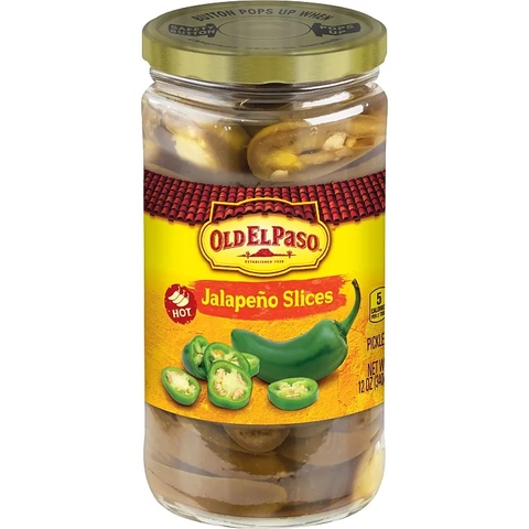 Ớt Jalapeno Xắt Lát Đóng Hộp Old El Paso Pickled Jalapeno Slices, Hộp 340g (12 Oz.)
