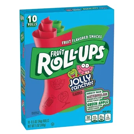 Kẹo Dẻo Vị Dưa Hấu Và Táo Xanh Roll Ups Jolly Rancher, Hộp 141g (10 Cuộn)