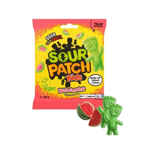 Kẹo Dẻo Vị Dưa Hấu Chua Ngọt SOUR PATCH KIDS Watermelon Soft & Chewy Candy, Gói 130g