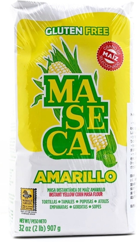 Bột Bắp (Ngô) Vàng MASECA Yellow Corn Masa Flour, Làm Bánh Tortilla, Gói 907g (2lb.)