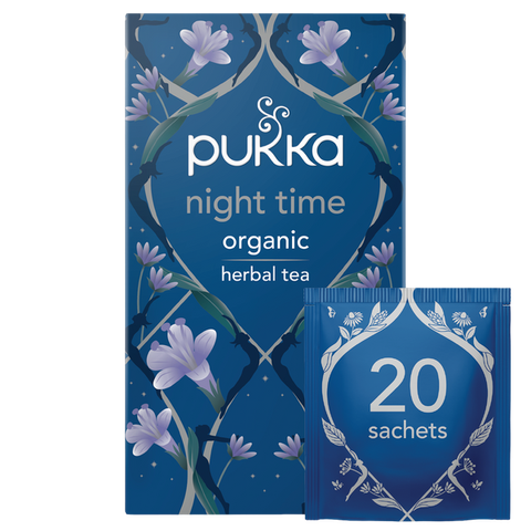 Trà Thảo Mộc Thư Giãn Phong Cách Anh Quốc Pukka Nightime Herbal Tea Organic, Hộp 20 gói