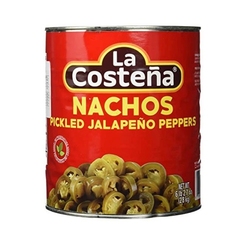 Ớt Jalapeno Cắt Lát Ngâm Dấm La Costena Nacho Pickled Jalapeno Peppers, Lon 2.8kg