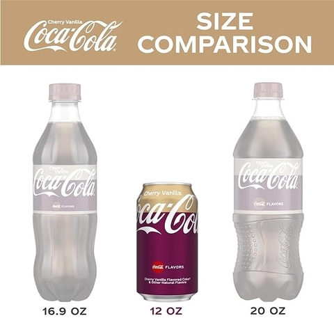 Coca Cola Vị Cherry Vanilla , Thùng 12 Lon 355ml (12 Oz.)