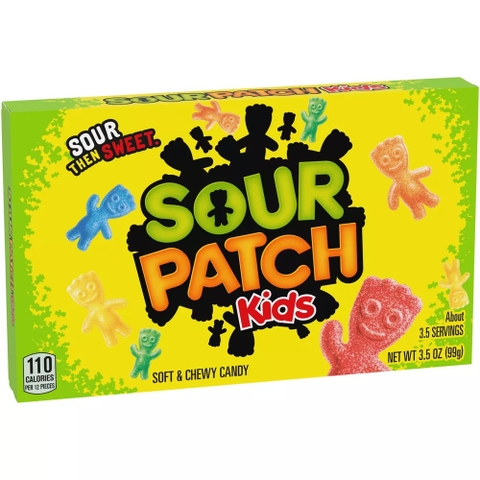 Kẹo Dẻo Trái Cây Sour Patch Kids Original Soft & Chewy Candy, Hộp 99g (3.5 Oz.)