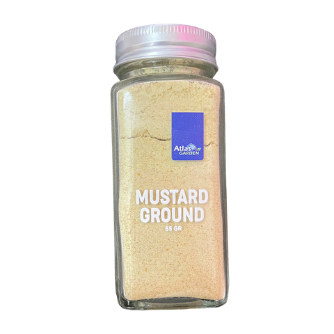 Mù Tạt Nghiền Mịn Atlas Garden Mustard Ground, Lọ Thuỷ Tinh Rắc 55gr