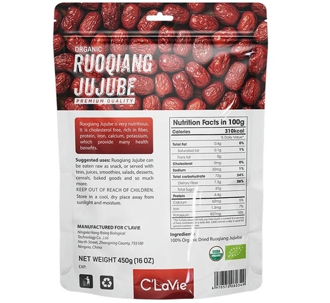 Táo Đỏ Hữu Cơ Cao Cấp C'LaVie Organic (Loại Quả Size Trung), Gói 450g