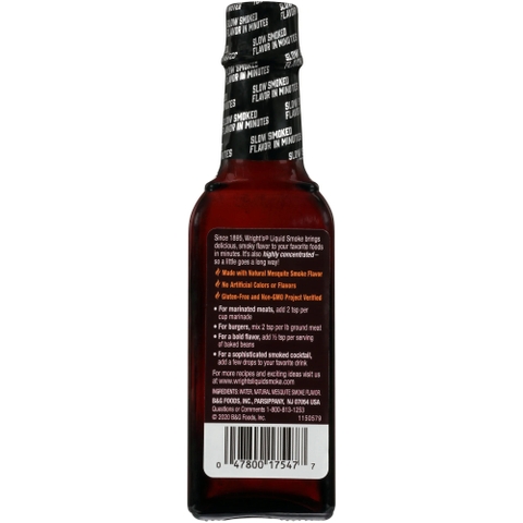 Sốt Xông Khói Hương Gỗ Mesquite Wright’s Liquid Smoke Mesquite, Chai Thuỷ Tinh 103ml
