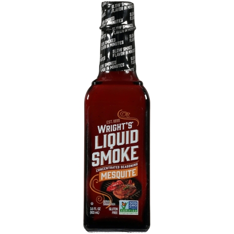 Sốt Xông Khói Hương Gỗ Mesquite Wright’s Liquid Smoke Mesquite, Chai Thuỷ Tinh 103ml
