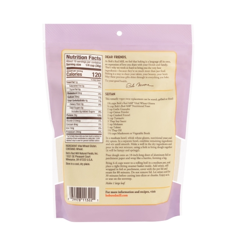 Bột Mì Căn (Seitan) Bob's Red Mill Vital Wheat Gluten Flour, Gói 567g (20 Oz.)