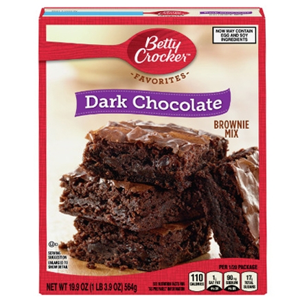 Bột Làm Bánh Brownies Socola Đen Pha Sẵn Betty Crocker Dark Chocolate Brownie Mix, Family Size, Hộp 519g (18.3 Oz.)