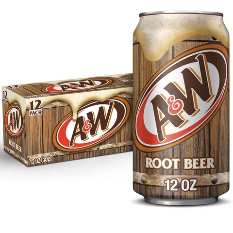 Nước Ngọt Xá Xị A&W Root Beer , Thùng 12 Lon x 355ml