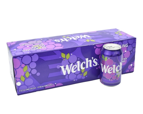 Nước Soda Welch's Vị Nho , Thùng 12 Lon 355ml
