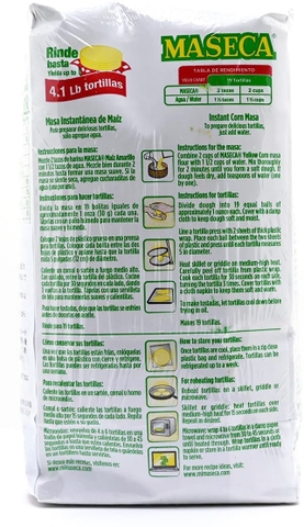 Bột Bắp (Ngô) Vàng MASECA Yellow Corn Masa Flour, Làm Bánh Tortilla, Gói 907g (2lb.)