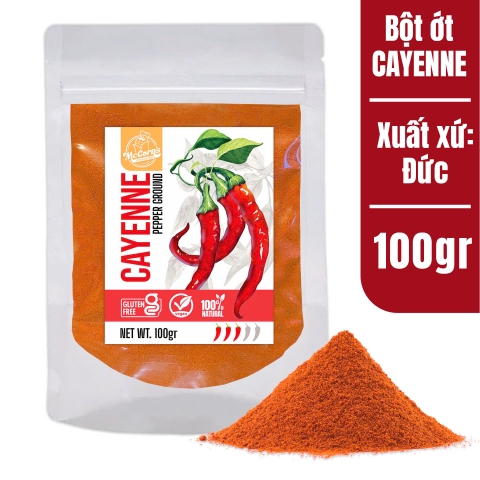 Bột Ớt Cayenne Pepper Ground, Túi Zip 100g