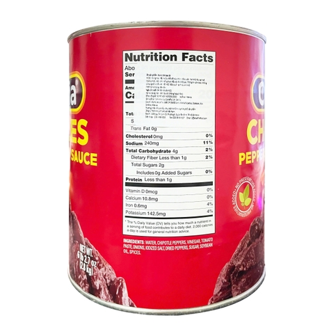 Ớt Chipotle Ngâm Sốt Adobo La Costena Chipotle Peppers In Adobo Sauce, Thùng 2.8kg